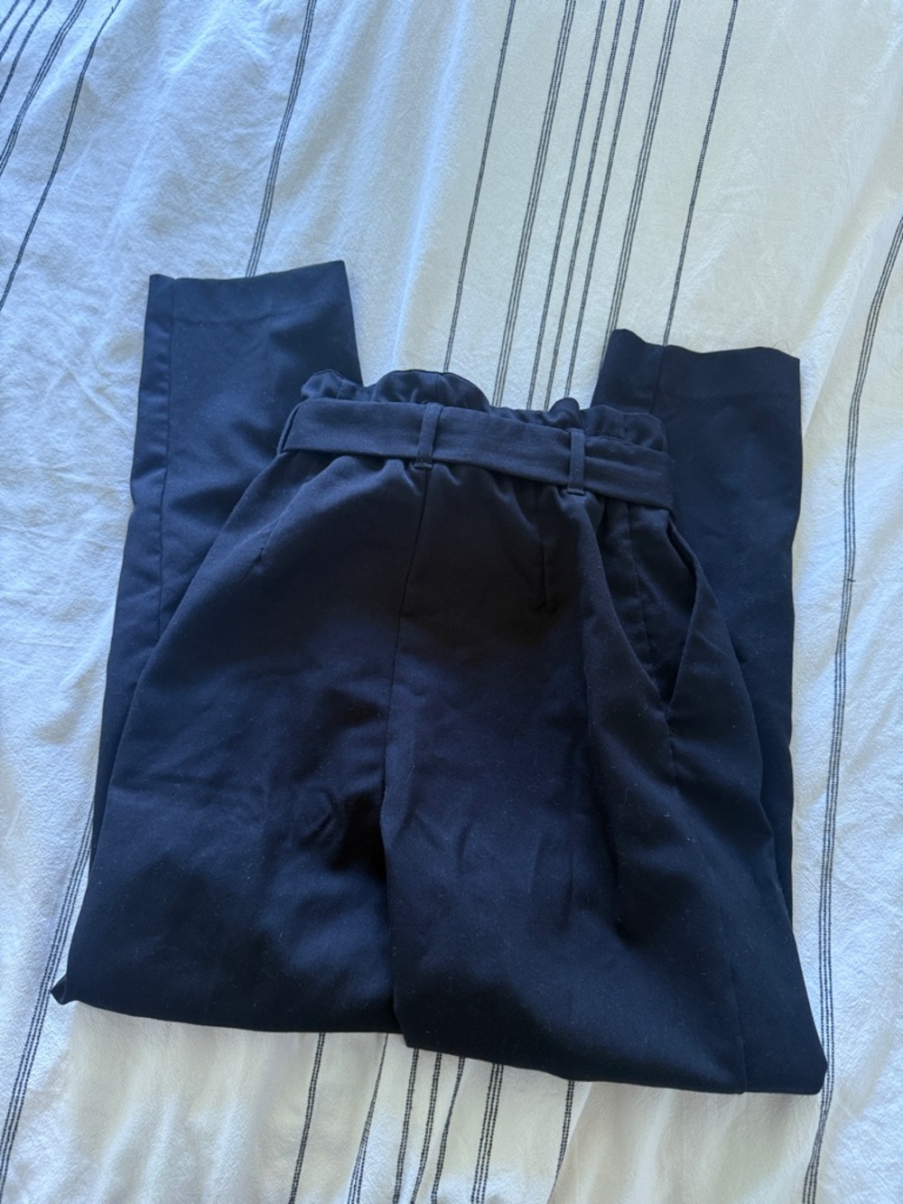 H&M Black Dress Paint Tie Waist - Picture 4 of 4